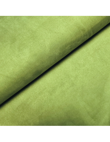 Tissu, Suédine Scuba Unie, Vert Pomme, Laize 150 cm, 95% Polyester 5% Spandex