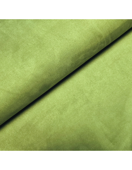 Tissu, Suédine Scuba Unie, Vert Pomme, Laize 150 cm, 95% Polyester 5% Spandex