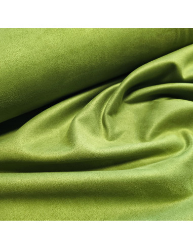Tissu, Suédine Scuba Unie, Vert Pomme, Laize 150 cm, 95% Polyester 5% Spandex
