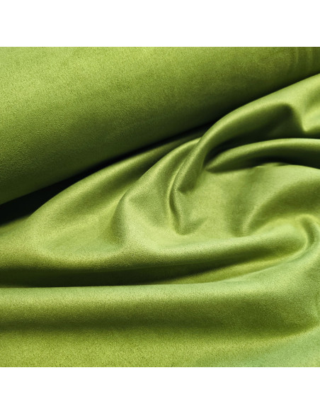 Tissu, Suédine Scuba Unie, Vert Pomme, Laize 150 cm, 95% Polyester 5% Spandex