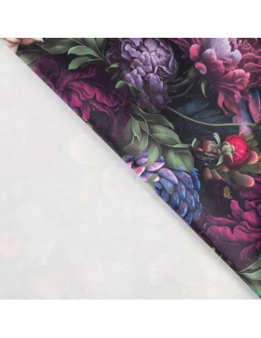 Velours imprimé digital, fleurs