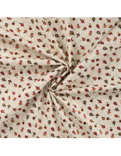 Coton de noël, ornements, écru 2