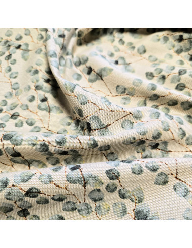 Demi-natté, aspect lin, eucalyptus