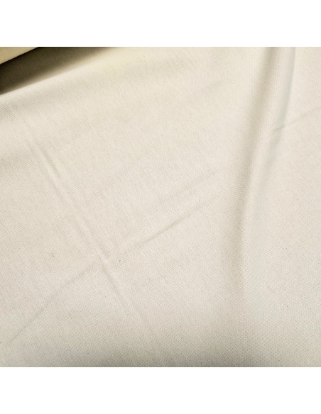 Tissu, Demi-natté Uni, Écru, Laize 280 cm, 80% Coton 20% Polyester 205g/m²
