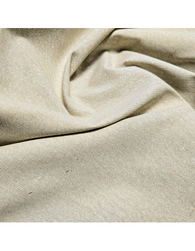 Demi-natté, aspect lin lurex doré, naturel