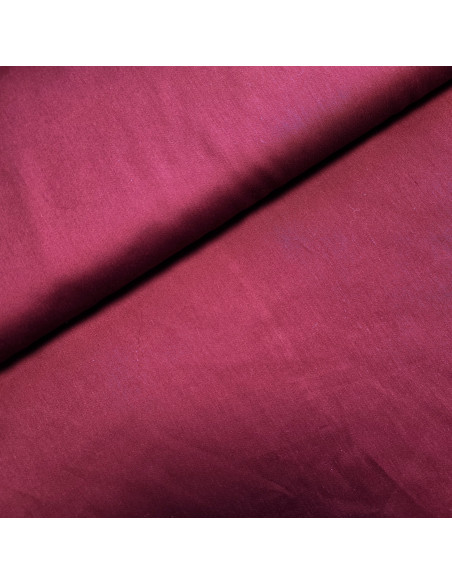 Tissu, Toile Polycoton Unie, Bordeaux, Laize 160 cm, 40% Polyester 60% Coton