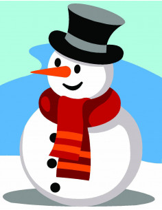 Kit canevas 20x25, bonhomme de neige