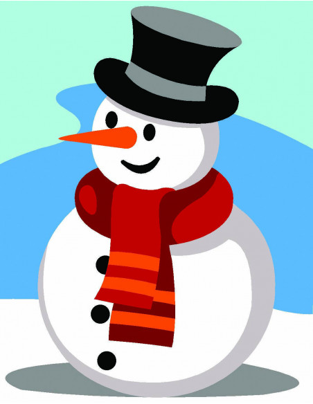 Kit canevas 20x25, bonhomme de neige
