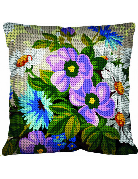 Kit coussin : 50x50 cm, Fleurs sauvages