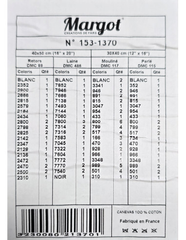 Canevas 40 x 50 cm - Les coquelicots