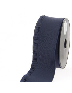 Élastique jupette côtelé, 60mm, bleu marine