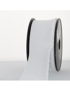Élastique jupette côtelé, 60mm, blanc