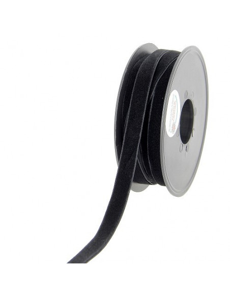 Ruban velours 9mm, noir