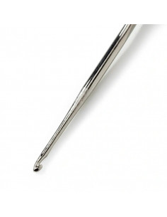 Crochets pour soie/coton sans manche, 0,60mm, argenté 2