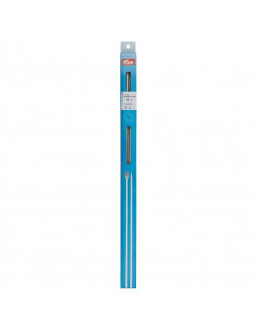 Aiguilles à tricoter à boule, aluminium, 40cm, Ø5,5mm, gris