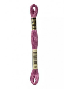 Fil à broder, Mouliné Spécial DMC Art 117, 100% Coton à longues fibres, double mercerisation, 8 m, Bruyère métallique (316)