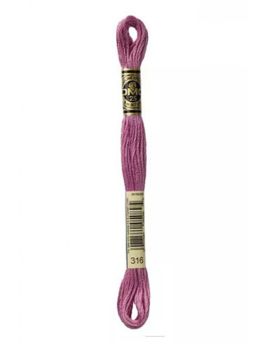 Fil à broder, Mouliné Spécial DMC Art 117, 100% Coton à longues fibres, double mercerisation, 8 m, Bruyère métallique (316)