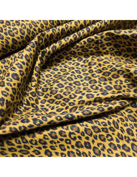 Tissu, Cretonne de Coton, Motif Fauve Savane, Tons Fauves, Laize 150 cm, 100% Coton