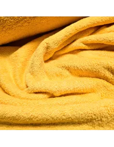 Tissu, Éponge de Coton Uni, Jaune Soleil, Laize 140 cm, 100% Coton 2