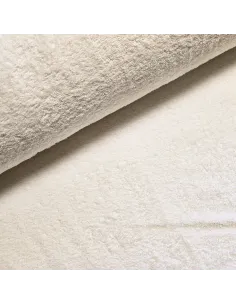 Tissu, Éponge Uni, Écru, Laize 140 cm, 100% Coton