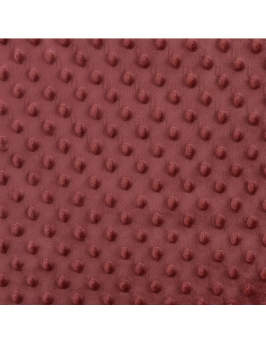 Tissu, Polaire Minky Pois Reliefs, Terracotta, Laize 150 cm, 100% Polyester 255g/m²