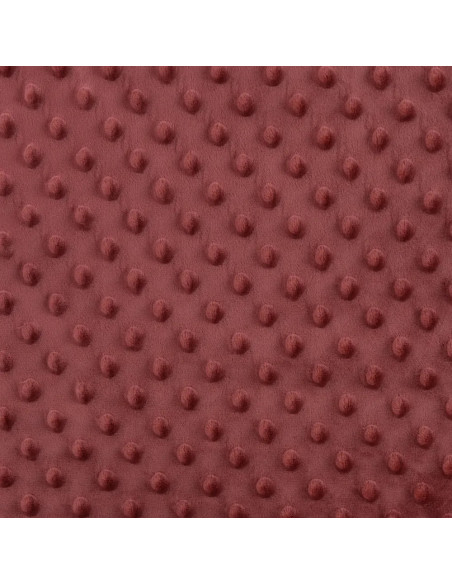 Tissu, Polaire Minky Pois Reliefs, Terracotta, Laize 150 cm, 100% Polyester 255g/m²