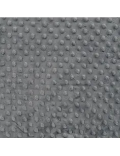 Tissu, Polaire Minky Pois Reliefs, Gris Moyen, Laize 150 cm, 100% Polyester 2