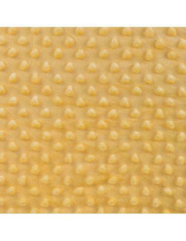 Tissu, Polaire Minky Pois Reliefs, Jaune, Laize 150 cm, 100% Polyester 255g/m²