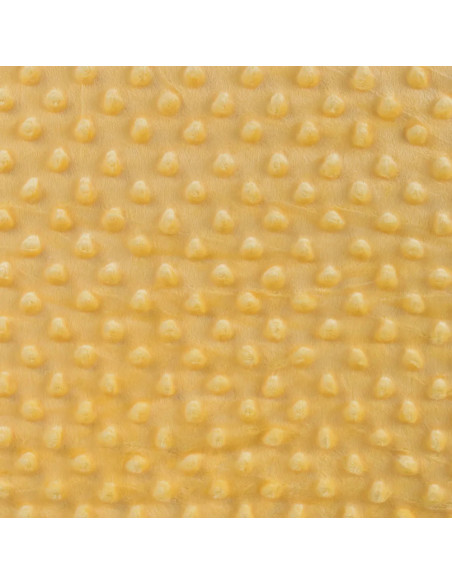 Tissu, Polaire Minky Pois Reliefs, Jaune, Laize 150 cm, 100% Polyester 255g/m²