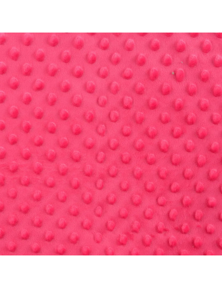 Tissu, Polaire Minky Pois Reliefs, Rose Fuchsia, Laize 150 cm, 100% Polyester 255g/m²