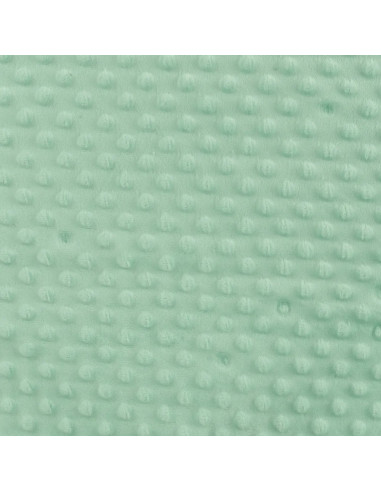 Tissu, Polaire Minky Pois Reliefs, Vert d'eau, Laize 150 cm, 100% Polyester