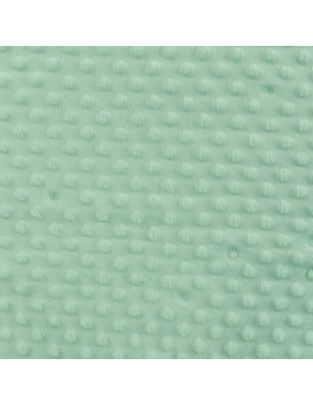 Tissu, Polaire Minky Pois Reliefs, Vert d'eau, Laize 150 cm, 100% Polyester