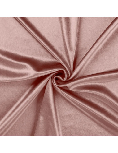 Tissu, Velours Ras Stretch, Vieux Rose, Laize 140 cm, 100% Polyester