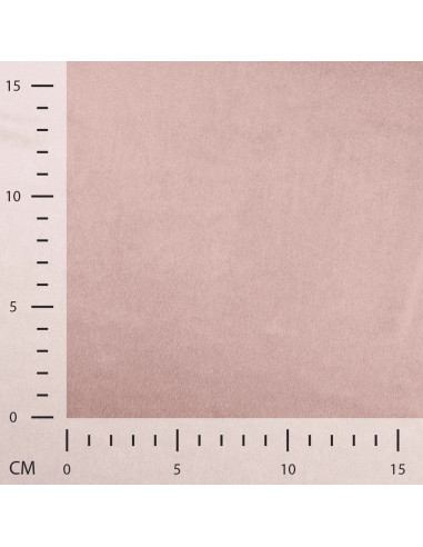 Velours de luxe, ras, souple et stretch, vieux rose