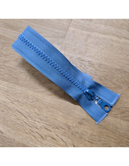Fermeture Eclair Z54, Moulée, bleu bleuet, 55cm