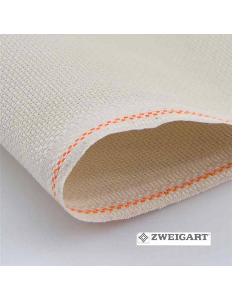 Toile à broder Aïda, coupon 48x53cm, 7 fils/cm, écru