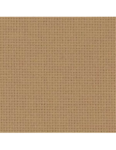 Toile à broder Aïda, coupon 48x53cm, 7 fils/cm, sable 2