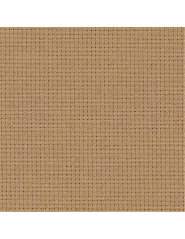Tissu, Toile à Broder Aïda, Sable, Coupon 48x53cm, 7 fils/cm Coton