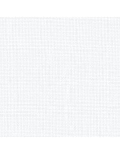 Tissu, Toile à Broder Belfast, Blanc, Coupon 48x53cm, 12,6 fils/cm Lin 2