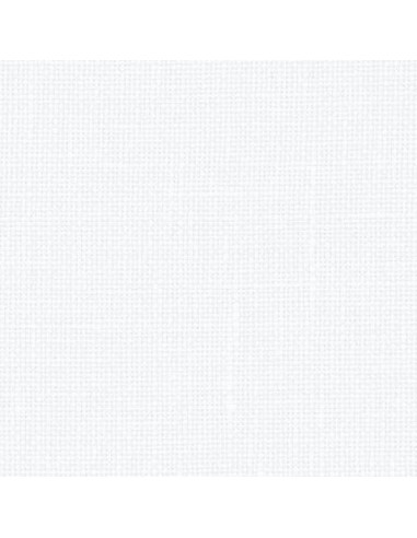 Tissu, Toile à Broder Belfast, Blanc, Coupon 48x53cm, 12,6 fils/cm Lin