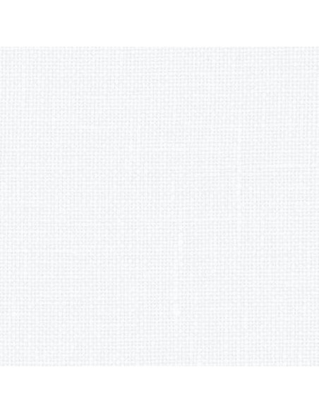 Tissu, Toile à Broder Belfast, Blanc, Coupon 48x53cm, 12,6 fils/cm Lin