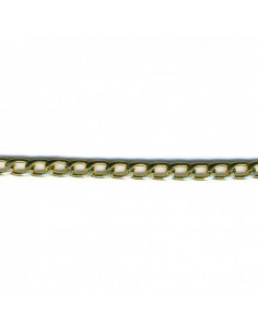 Chaine plate, 1 rang, 8mm, thermocollant, or