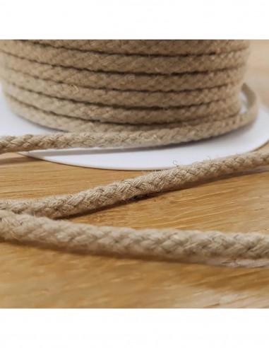 Cordon lin, 2mm, naturel