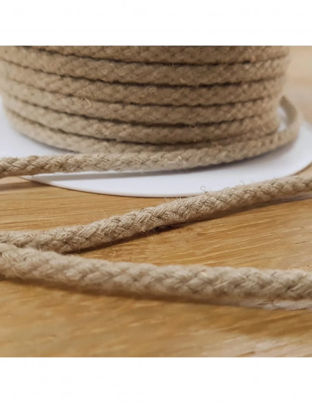 Cordon lin, 3.5mm, naturel
