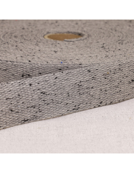 Sangle chinée, 30mm, gris moyen