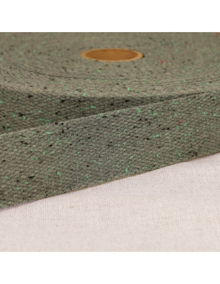 Sangle chinée, 30mm, kaki