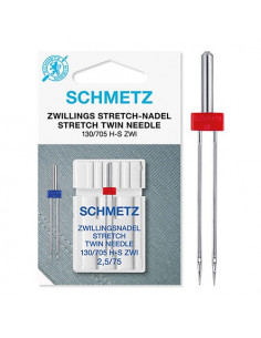 Aiguilles machine à coudre, Double Stretch, 75, 2.5