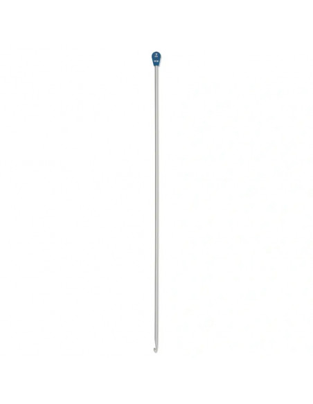 Crochet tunisien, 30cm, 3,00mm, gris