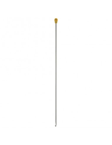 Crochet tunisien, 30cm, 3,50mm, gris