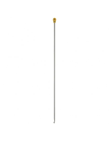 Crochet tunisien, 30cm, 3,50mm, gris